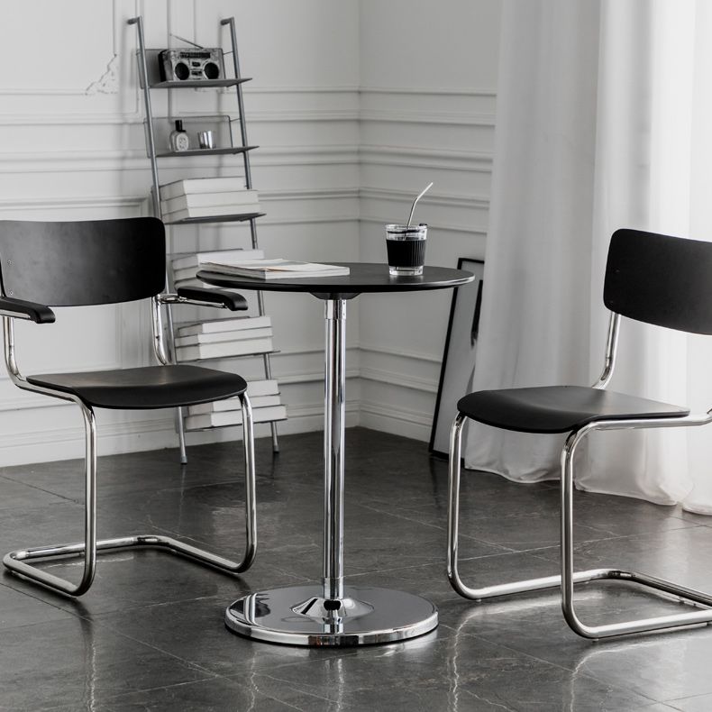 Contemporary Pedestal End Table Round Side End Table for Living Room