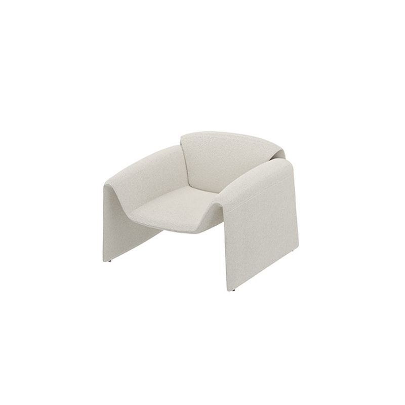 Modern fabric Curved Sofa Armless Sofa with 2 Pillows for Living Room