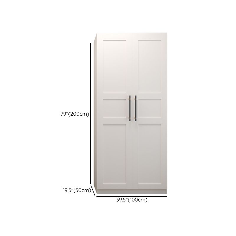 Engineered Wood Wardrobe Armoire Modern White Wardrobe Cabinet