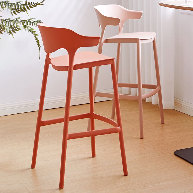 Taburete de mostrador de asiento cuadrado de estilo escandinavo PP PP para barra de cocina para bar