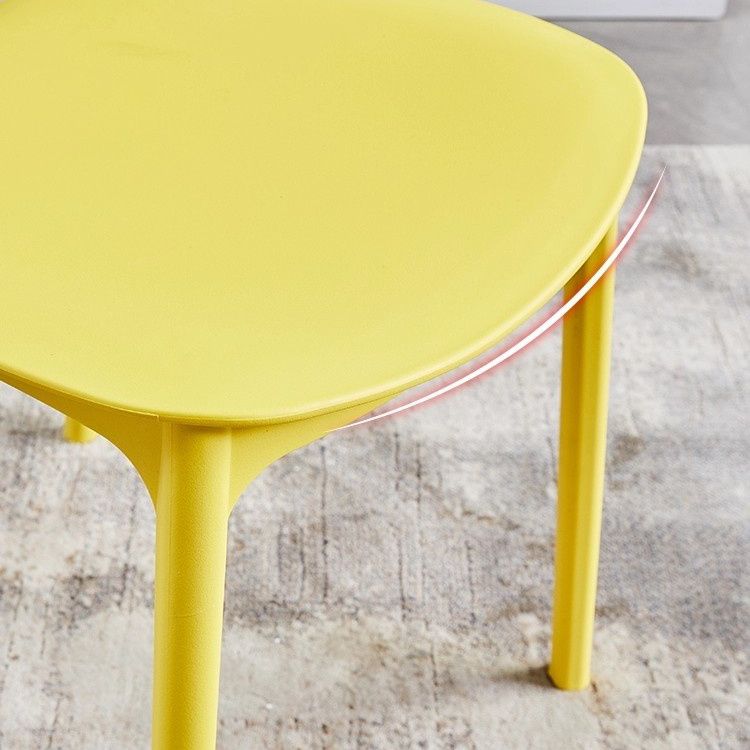 Silla de comedor de estilo moderno, cocina de plástico, silla individual sin brazos