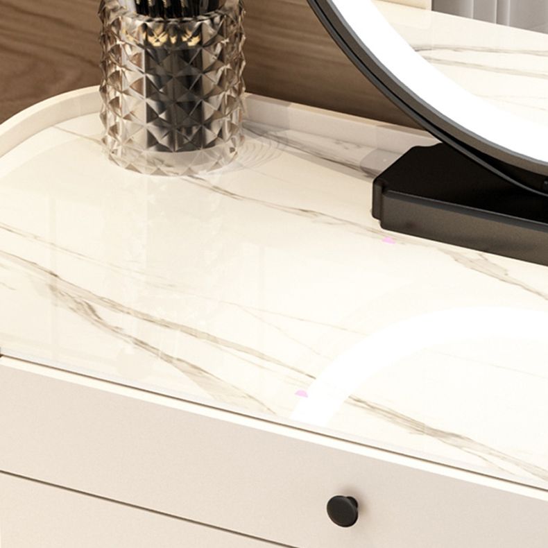 Contemporary Glass Vanity Dressing Table Bedroom Makeup Vanity Desk with Drawer