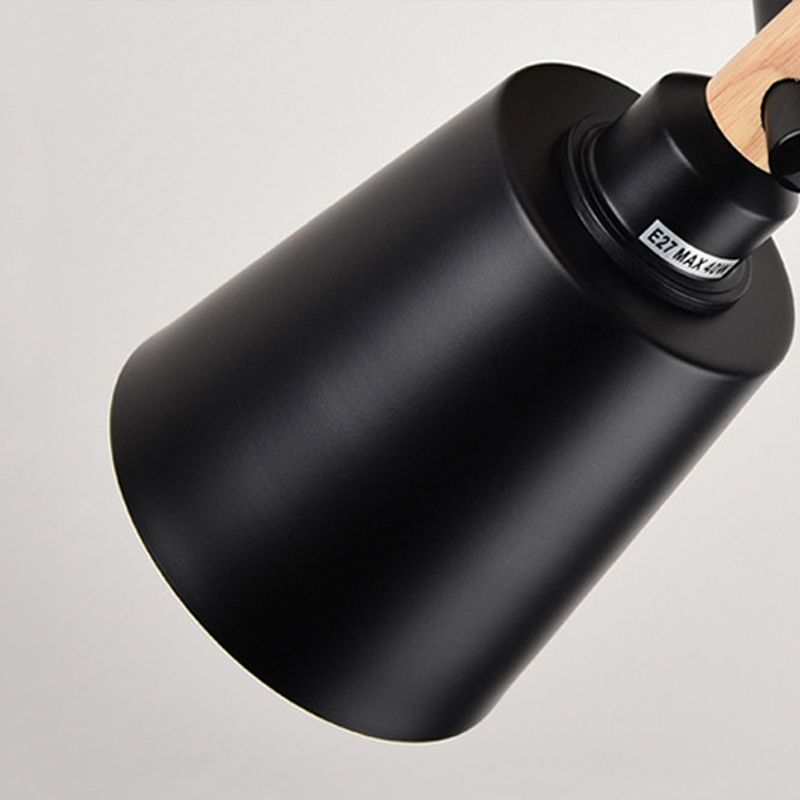 1 Light Cylindrical Wall Lightture Moderniste Moderniste Metal Metallic Sconce Ayémorrat avec joint en bois pour chambre à coucher