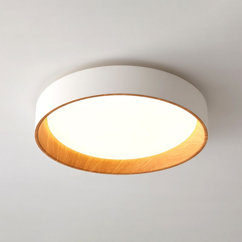 Acrylic White LED Flush Mount in Modern Concise Style Wrought Iron Circular Ceiling Fixture