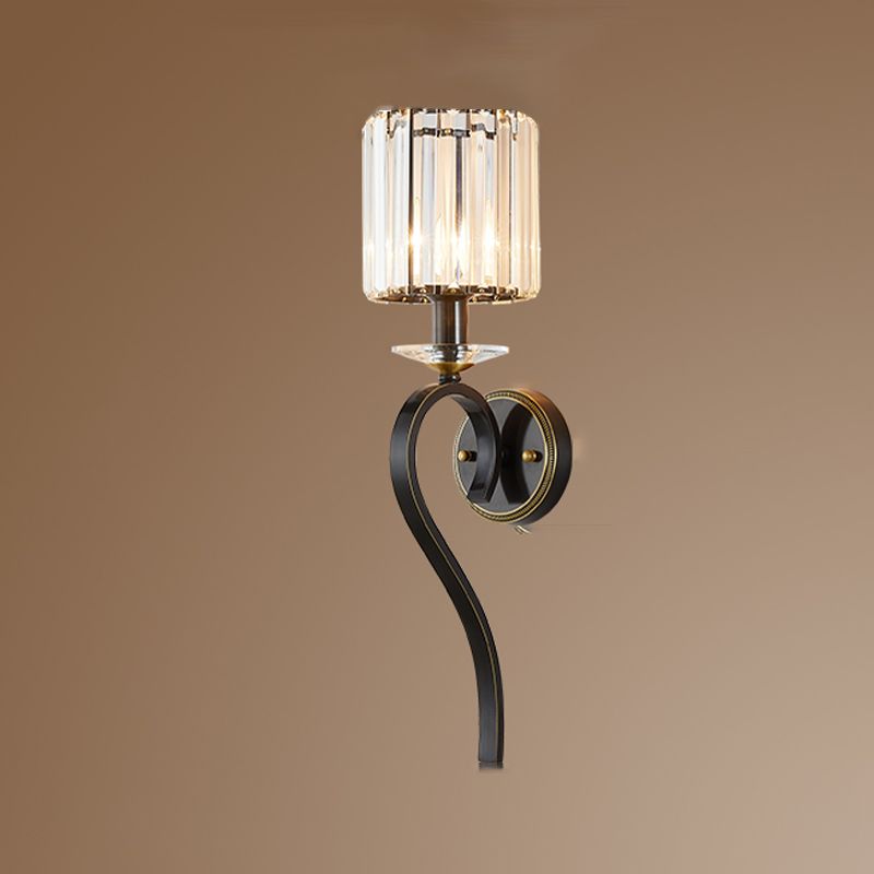 Modern Household Wall Sconce Crystal Shade Sconce Lamp for Bedroom Living Room
