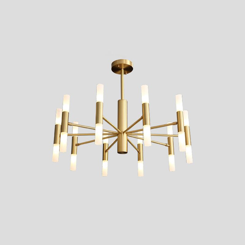 Modern Style Sputnik Chandelier Metal Suspension Light for Living Room Dining Room