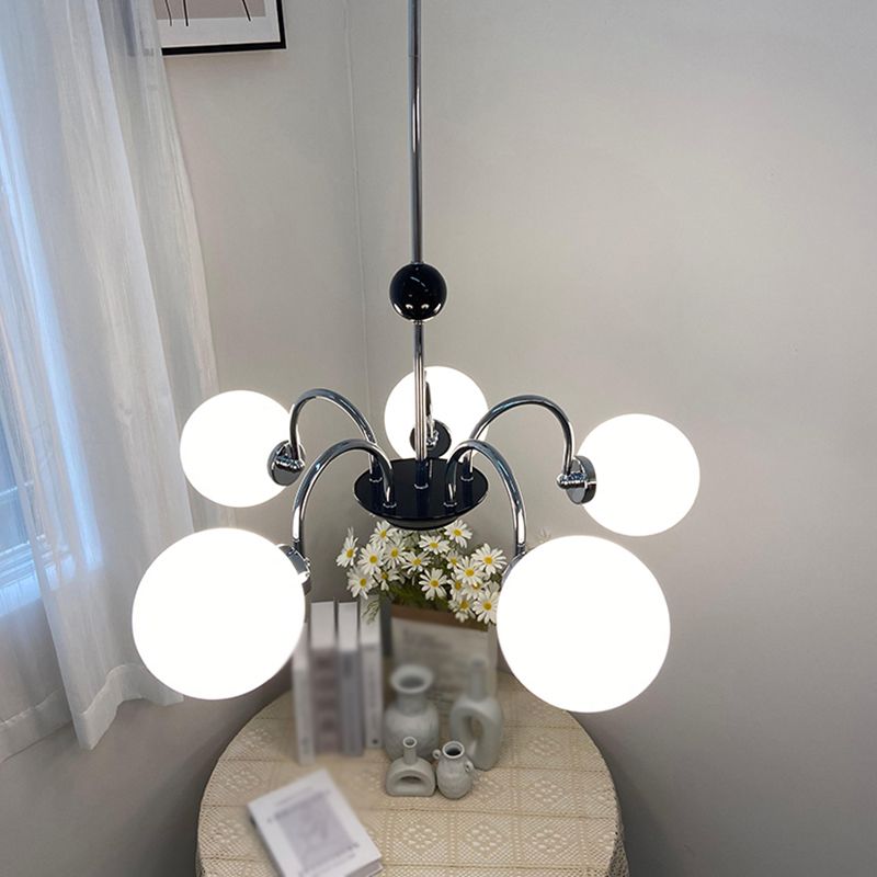 Luces de lámpara moderna con vidrio de ópalo blanco esmerilado para el dormitorio del comedor