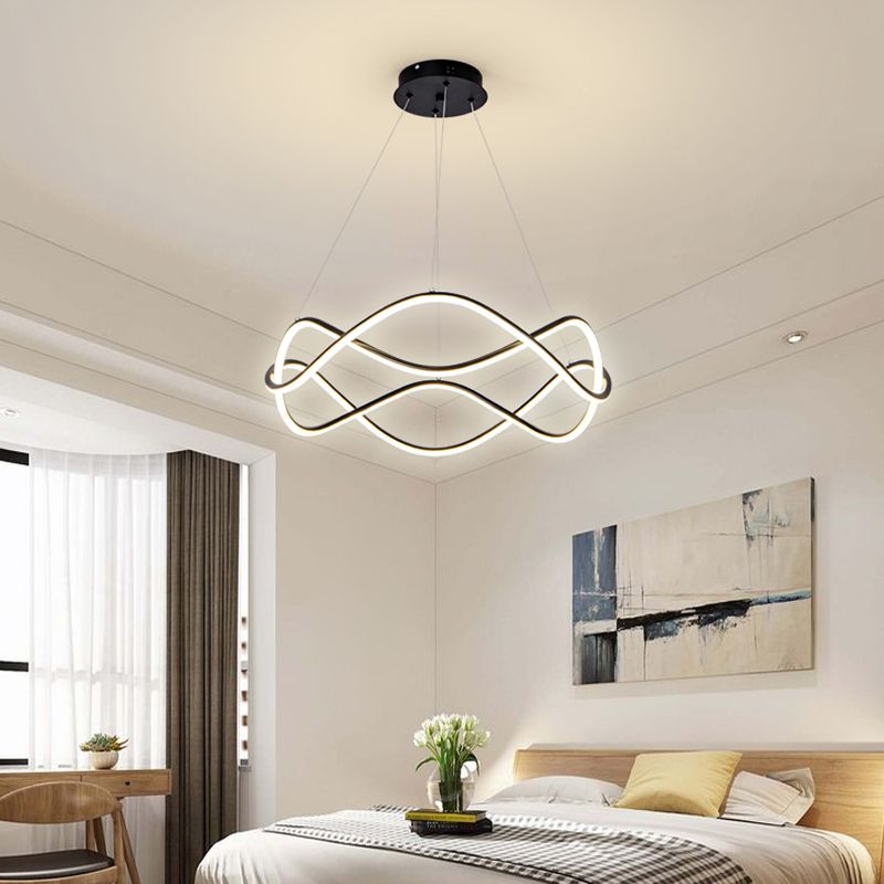 Araña colgante de metal estilo moderno 1 lámpara de lámpara de luz iluminación