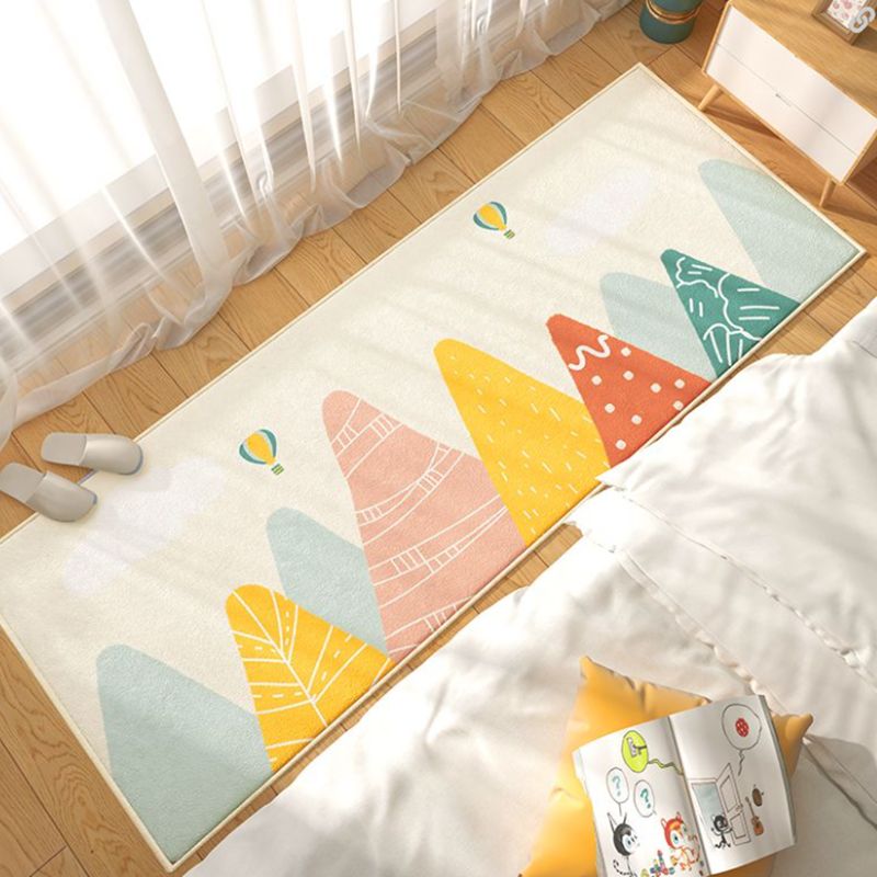 Yellow Modern Carpet Polyester Lemon Carpet Non-Slip Backing Carpet for Living Room