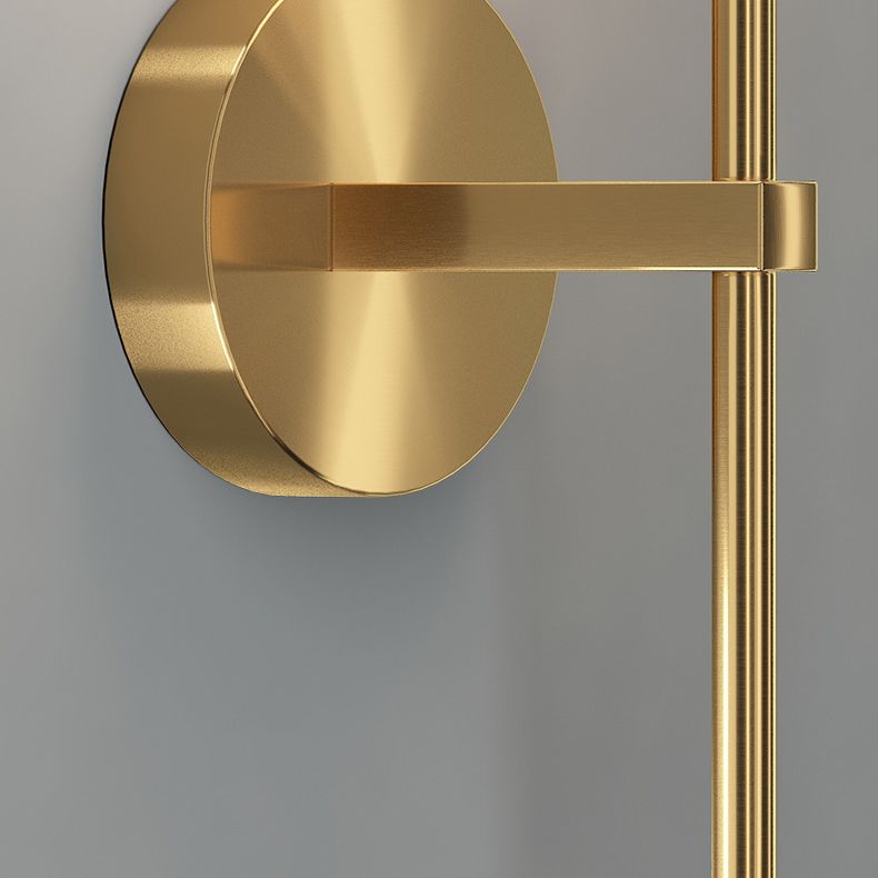 Copper Gold LED Wall Sconce in Modern Minimalist Style Globe Glass Wall Lamp for Living Room