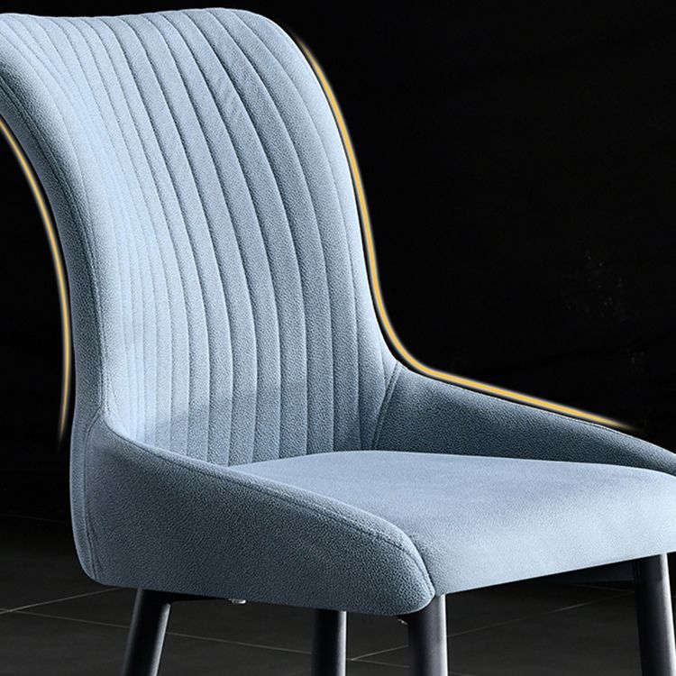 Eigentijdse metalen eetkamerstoelen gestoffeerde zijstoelen voor de taak voor thuisgebruik