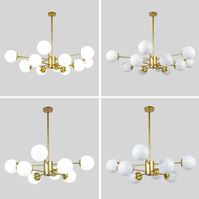 Globe Chandelier Lighting Multi-Head Suspension Pendant Lamps for Living Room