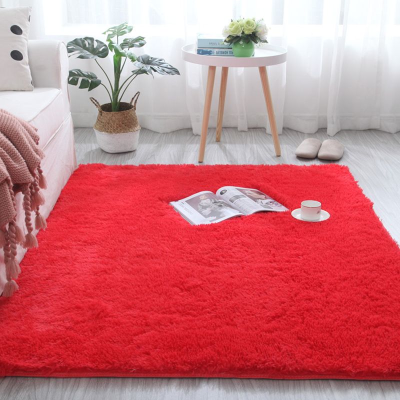 Soft Plain Rug Multicolor Nordic Style Carpet Polypropylene Washable Non-Slip Pet Friendly Rug for Home