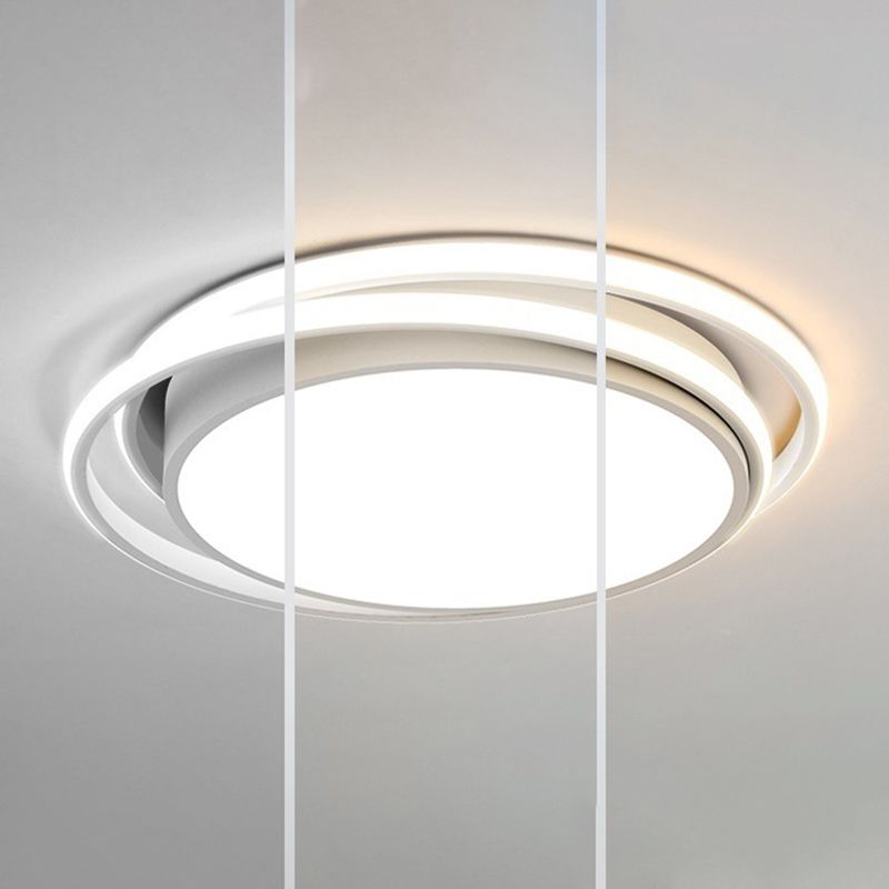 Modernism Single White Flush Mount Lighting Unique Ceiling Light for Bedroom