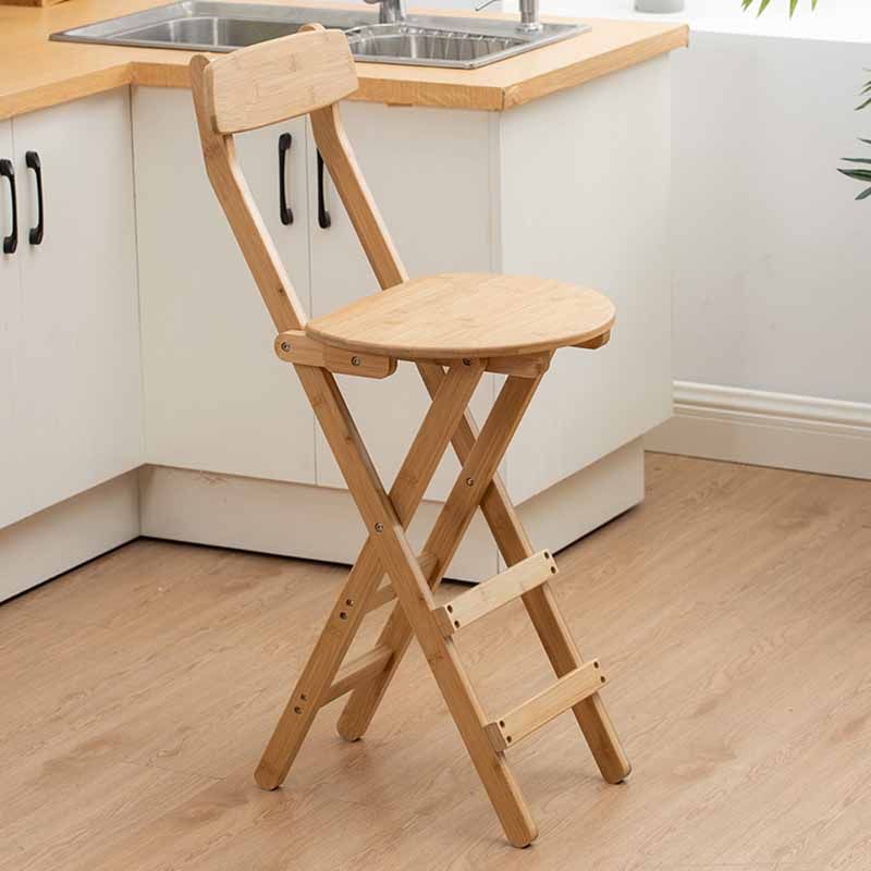 Barhocker aus Holz ohne Armlehnen im nordischen Stil, klappbar, 1 Stück