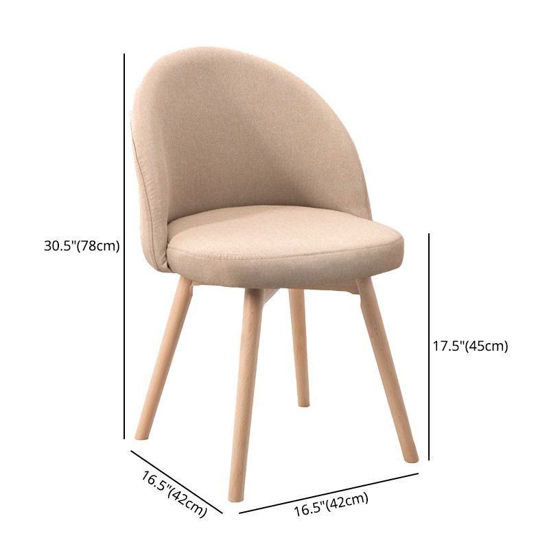 Scandinavian Home Side Chair Parsons Back Wood Upholstered Dining Room Chair