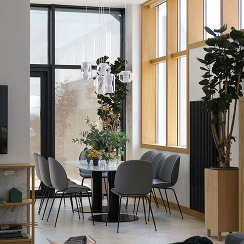 Pendentif de style moderne pierre lumineuse 1 lumière suspendue Lumière en blanc pour le chevet