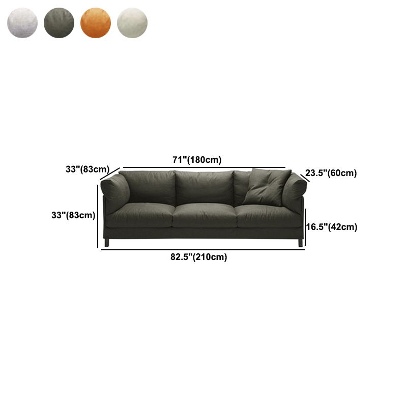 82.67" W x 32.67" D x 32.67" H Contemporary Standard Square Arm Sofa for Living Room
