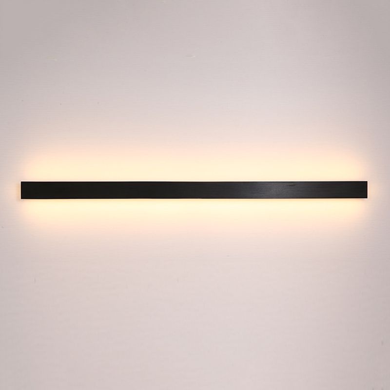 Metal Linear Shape Wall Light Modern Style 1-Light Wall Light Sconce