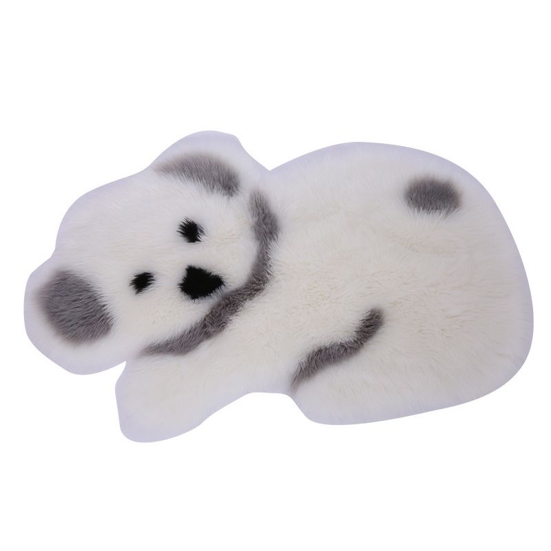 Funky Tiger Pattern Rug Faux Fur Indoor Carpet Non-Slip Backing Area Carpet for Living Room