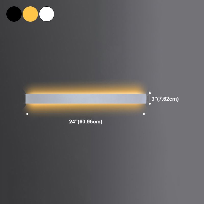 Linear Shape Metal Wall Light Modern Style 1 Light Wall Mount Lamp