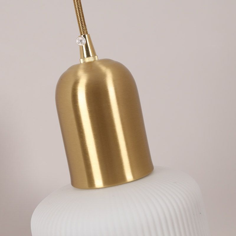 Nordic Style Wall Light Cylinder Shape Wall Lamp with Ceramics Shade for Bedroom