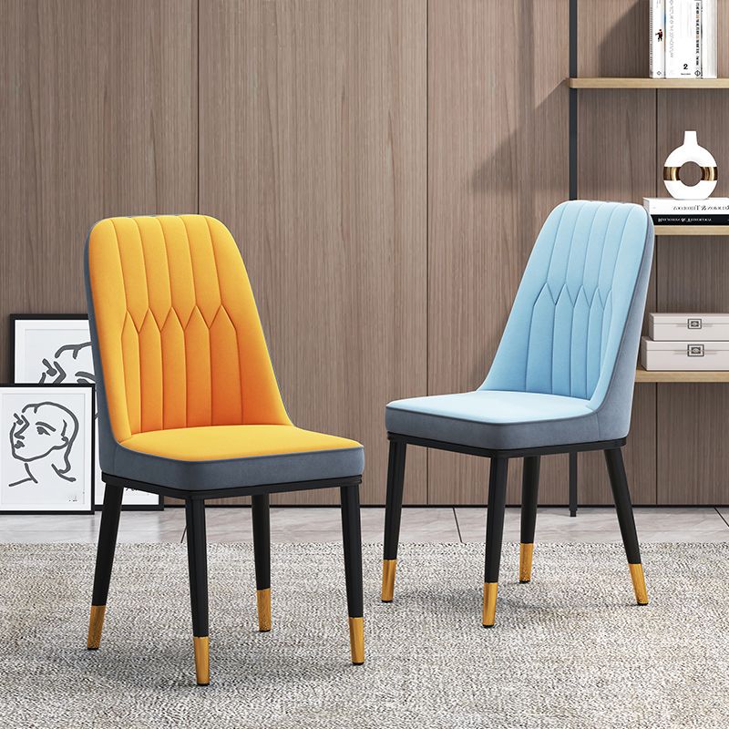 Silla sin brazos de comedor de metal Glam Parsons, silla individual para restaurante