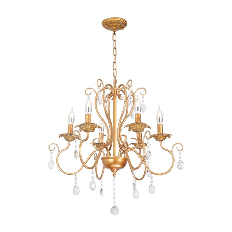 Wrought Iron Pendant Light Sputnik Contemporary Pendant Light for Living Room