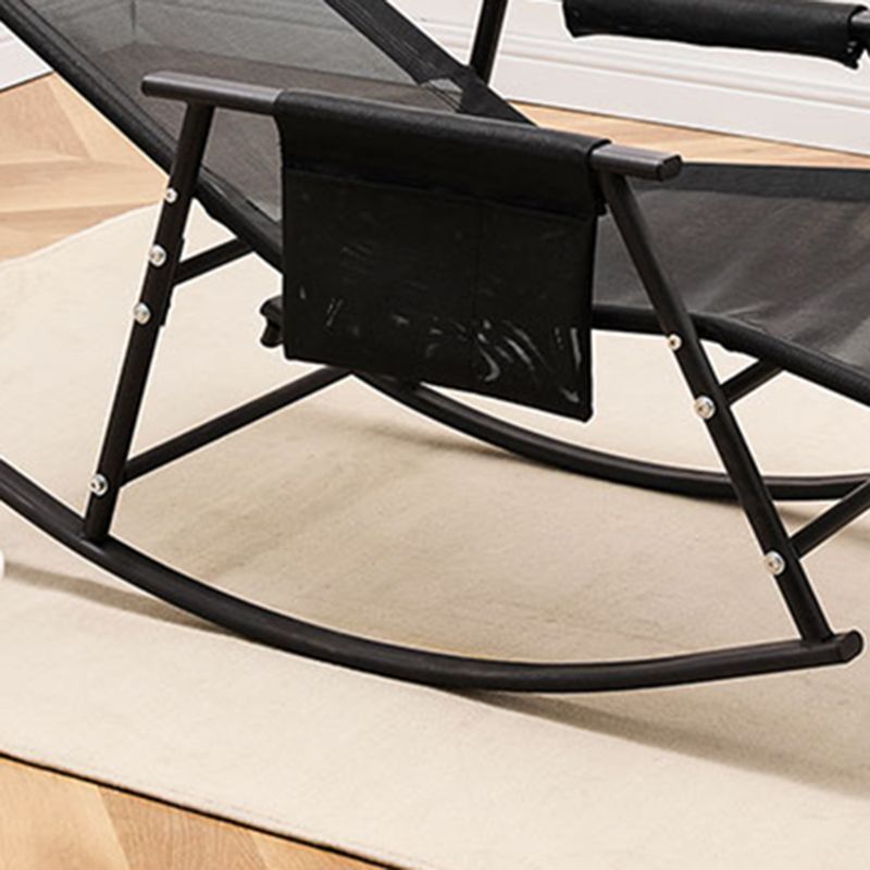 Modern Cotton Rocking Chair Reclining with Pillow for Living Room