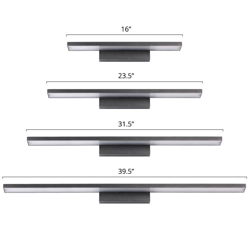 Modern Rectangular LED Wall Light Sconce Aluminum Bathroom Vanity Lighting Ideas