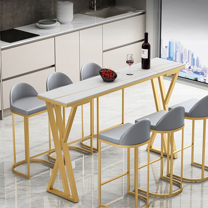 Table à manger du bar à restauration du bar contemporain Hauteur du bar intérieur Tableau de cocktails de 42 pouces