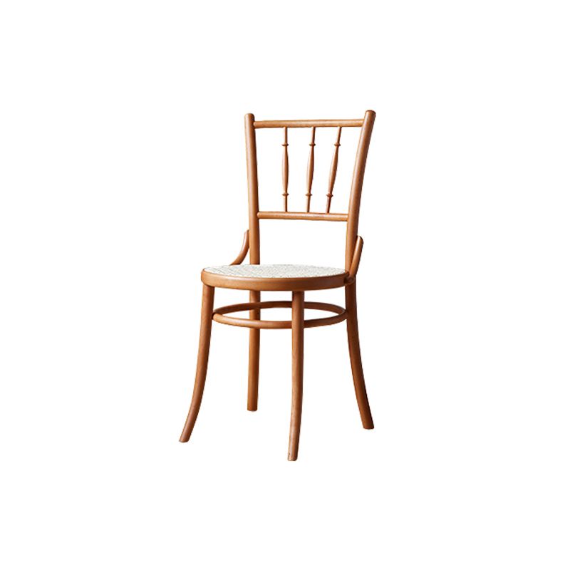 Solid Wood Dining Side Chair High Backrest Patio Dining Chair