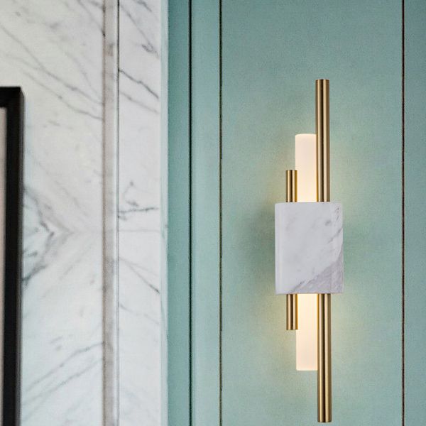 Modern Luxury LED Wall Lamp Iron Cylindrical Wall Sconce with Acrylic Shade