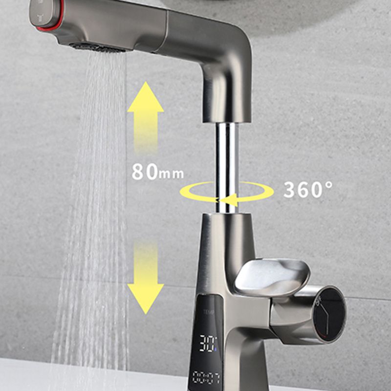 Modern Swivel Spout Sink Faucet Bathroom Low Arc Lifting Faucet