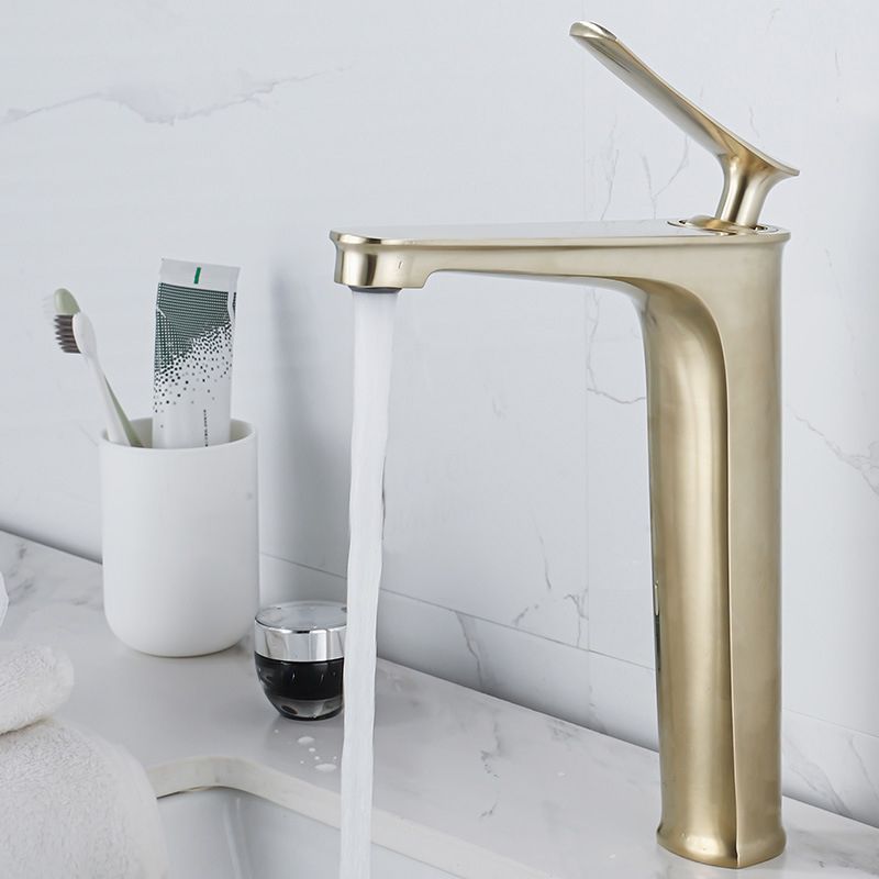 1 Handle Full Copper Bathroom Sink Faucet Nordic Modern Vanity Faucet with Drain