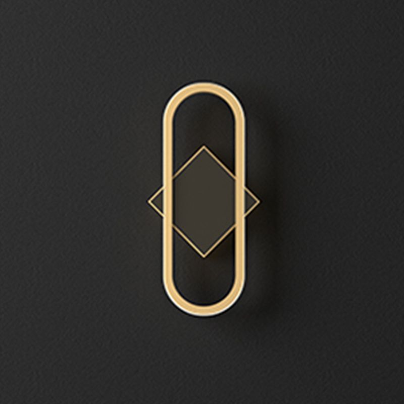 Modernism Metal Wall Mounted Sconce Gold Shade Wall Light for Foyer