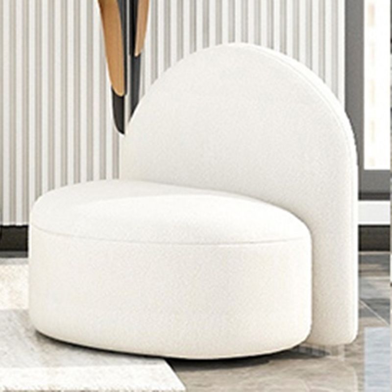 Tight Back Sofa Wool Curved Sofa in White for Living Room, Apartment