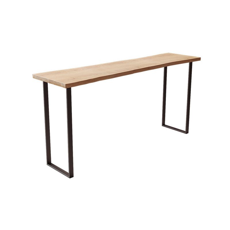 Modern Rectangular Bar Table Set 1/4 Pieces Wooden Counter Table with Backless Stools