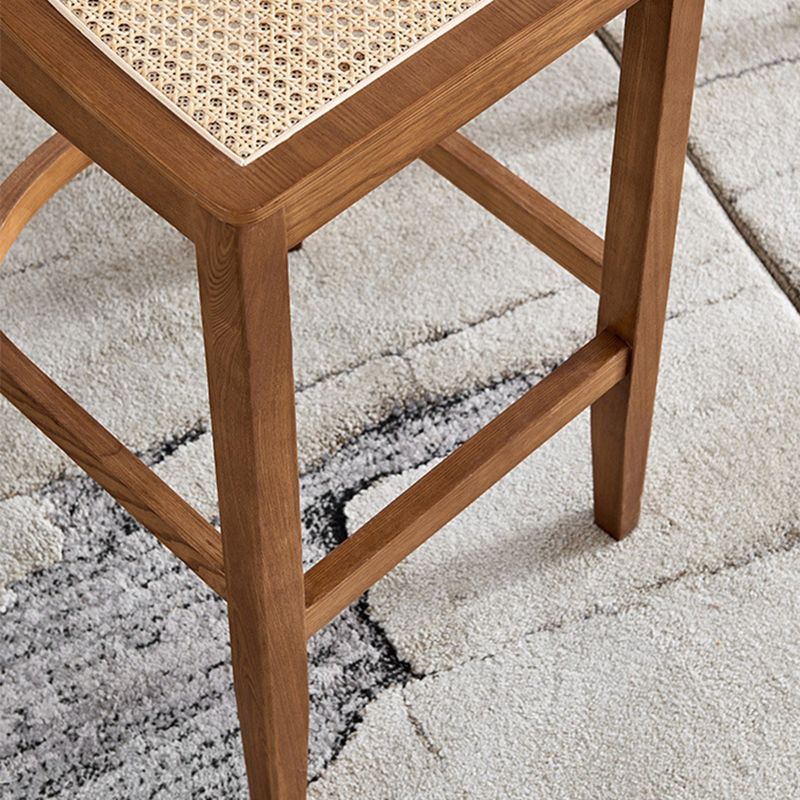 Modern Style Bar-stool Wooden Counter Bar Stool with Wood Legs for Home