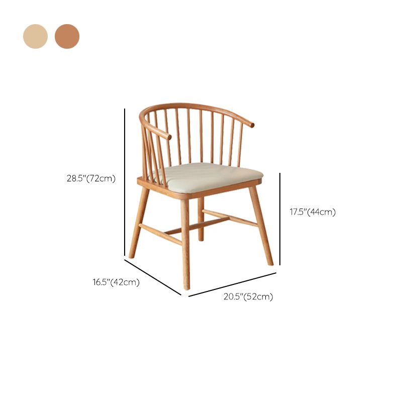 Contemporary Home Dining Chair Solid Wood Slat Back Dining Chair