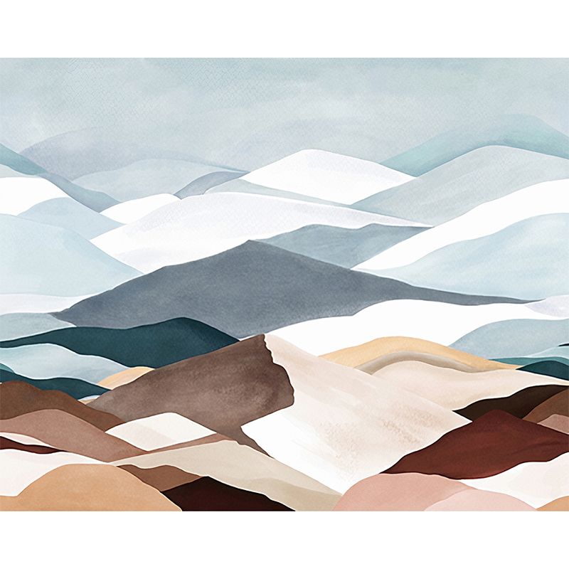 Whole Murals Natural Novelty Stacked Mountain Wall Covering in Pastel Color