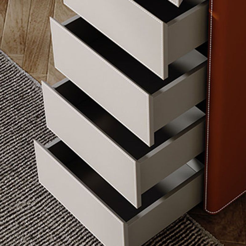 Contemporary Home Stone Storage Chest Vertical Chest with Drawers