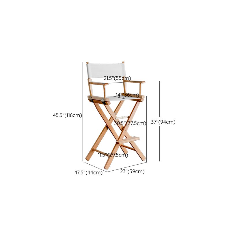 Matte Finish Solid Wood Bar Stools Contemporary Indoor Stools
