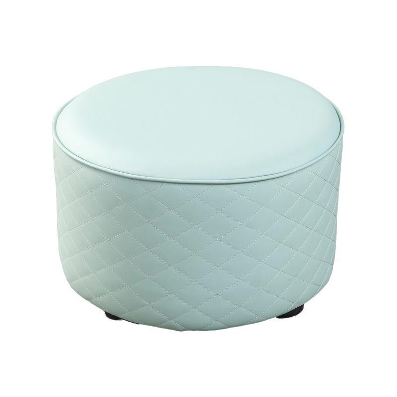 Modern Leather Pouf Water Resistant Round Pouf for Home Decor