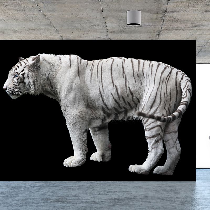 Tiger Wall Mural Modern Decorative Living Room Wall Covering, Custom Size Available
