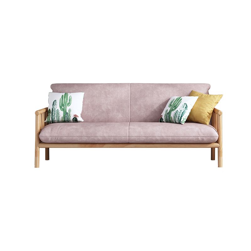 Contemporary Cushions Standard Tuxedo Arm Living Room Faux Leather Settee