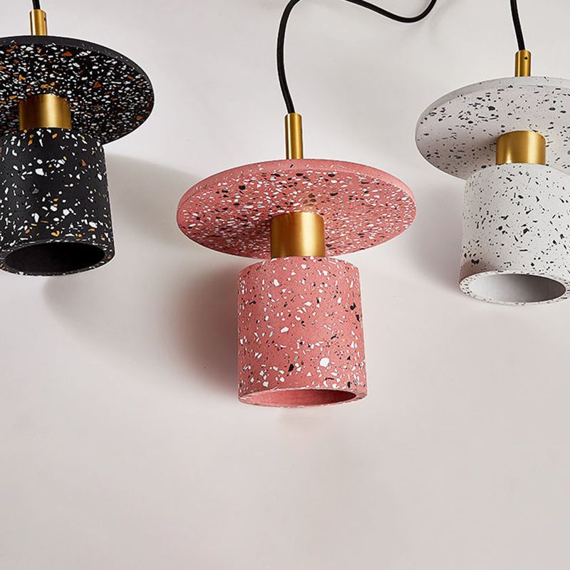 Terrazzo Unique Shape Hanging Lights Modern Style 1 Light Hanging Mount Fixture