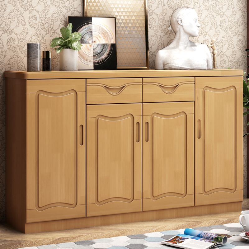 Modern Wood Accent Cabinet Standard Bar Pulls Cabinet with Drawer
