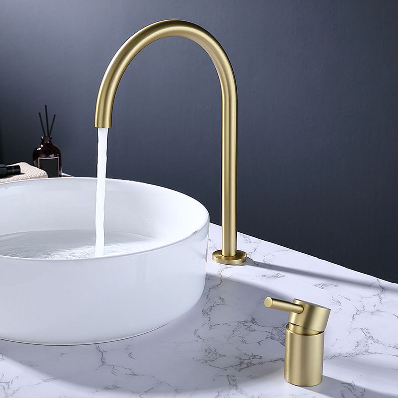 Single Handle Basin Faucet Circular Luxury Vanity Sink Faucet for Bathroom