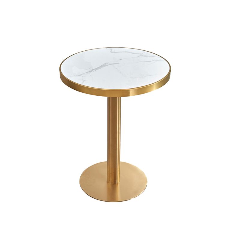 29.5-inch Tall Side End Table Round Steel Pedestal Table for Living Room